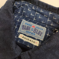 BLUE BLUE 切替 パッチワーク サイズ0 長袖シャツ ブルー レディース ブルーブルー【中古】5-0324M∞
