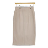 Spick and Span Noble T/Wフープジップ ロングタイトスカート 定価17600円 ロングスカート ベージュ レディース スピック＆スパン ノーブル【中古】5-0324M∞