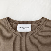 UNITED ARROWS Wリブフィンガーホールニット 定価17600円 15131054606 ニット ベージュ レディース ユナイテッドアローズ【中古】5-0208T♪