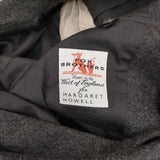 MARGARET HOWELL/FOX BROTHERS 578-6220007 ウール テーラードジャケット チャコールグレー レディース マーガレットハウエル/フォックスブラザーズ【中古】5-1001T∞