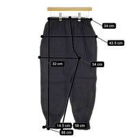 nest Robe リネンフリルイージーパンツ 01193-1274 定価15000円 製品染め パンツ ブラック レディース ネストローブ【中古】5-0402M∞