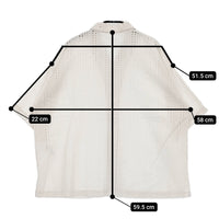 nest Robe コットンカットワークレースオープンカラーシャツ 01232-1042 定価29700円 23SS オフホワイト レディース ネストローブ【中古】5-0608S♪