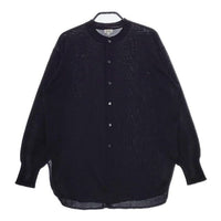 Scye Giza Cotton 16GG Band Collar Shirt 定価49500円 シャツ 1223-11105 カーディガン ネイビー レディース サイ【中古】5-0316M∞