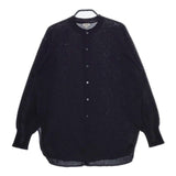 Scye Giza Cotton 16GG Band Collar Shirt 定価49500円 シャツ 1223-11105 カーディガン ネイビー レディース サイ【中古】5-0316M∞