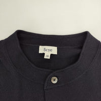 Scye Giza Cotton 16GG Band Collar Shirt 定価49500円 シャツ 1223-11105 カーディガン ネイビー レディース サイ【中古】5-0316M∞