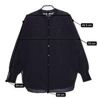 Scye Giza Cotton 16GG Band Collar Shirt 定価49500円 シャツ 1223-11105 カーディガン ネイビー レディース サイ【中古】5-0316M∞