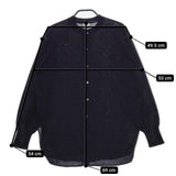 Scye Giza Cotton 16GG Band Collar Shirt 定価49500円 シャツ 1223-11105 カーディガン ネイビー レディース サイ【中古】5-0316M∞
