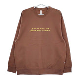 Reception F0244 コットン プリントスウェット CLUB SWEAT FUNK サイズL 定価26400円 裏起毛 ブラウン メンズ レセプション【中古】5-0208T♪