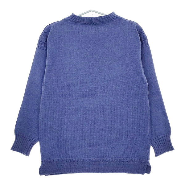 Guernsey Woollens ウール サイズ40 ガンジー セーター ニット ブルー メンズ ガンジーウーレンズ【中古】5-0208T♪