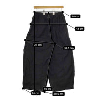 SETTO パラシュートパンツ STL-PT010 コットン ワイド パンツ ブラック レディース セット【中古】5-0316G∞