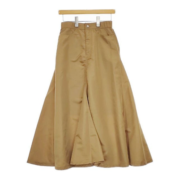 dignite collier ミリタリーフレアー ロングスカート キャメル レディース ディニテコリエ【中古】5-0316M∞