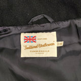 Traditional Weatherwear ポンチョコート マント メルトン フード付き サイズ36 ポンチョ ブラック レディース トラディショナルウェザーウェア【中古】5-1102A◎