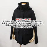 Traditional Weatherwear ポンチョコート マント メルトン フード付き サイズ36 ポンチョ ブラック レディース トラディショナルウェザーウェア【中古】5-1102A◎