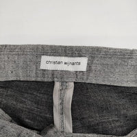 christian wijnants コットンシルク ラップ ショートパンツ ハーフパンツ ショーツ グレー レディース クリスチャン ワイナンツ【中古】5-0521S∞