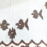 45R/45rpm インドジャムダニのストール 定価41800円 大判 マフラー ストール ミズイロ ブラウン レディース フォーティーファイブアールピーエム【中古】5-1023T◎