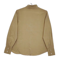 humoresque highneck frill shirt KA2201c 定価51700円 シルクコットン ハイネック 長袖シャツ ベージュ レディース ユーモレスク【中古】5-0309M♪