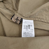 humoresque highneck frill shirt KA2201c 定価51700円 シルクコットン ハイネック 長袖シャツ ベージュ レディース ユーモレスク【中古】5-0309M♪