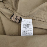humoresque highneck frill shirt KA2201c 定価51700円 シルクコットン ハイネック 長袖シャツ ベージュ レディース ユーモレスク【中古】5-0309M♪