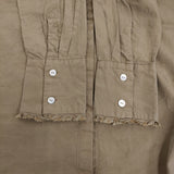 humoresque highneck frill shirt KA2201c 定価51700円 シルクコットン ハイネック 長袖シャツ ベージュ レディース ユーモレスク【中古】5-0309M♪