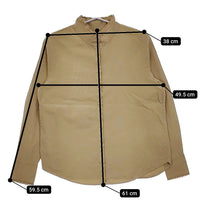 humoresque highneck frill shirt KA2201c 定価51700円 シルクコットン ハイネック 長袖シャツ ベージュ レディース ユーモレスク【中古】5-0309M♪