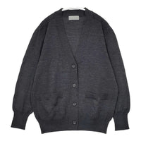 MARGARET HOWELL FINE WOOL 578-3264003 ウールニット カーディガン 23AW チャコールグレー レディース マーガレットハウエル【中古】5-0915T∞
