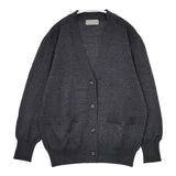 MARGARET HOWELL FINE WOOL 578-3264003 ウールニット カーディガン 23AW チャコールグレー レディース マーガレットハウエル【中古】5-0915T∞