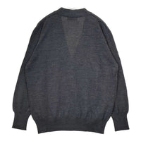 MARGARET HOWELL FINE WOOL 578-3264003 ウールニット カーディガン 23AW チャコールグレー レディース マーガレットハウエル【中古】5-0915T∞