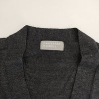MARGARET HOWELL FINE WOOL 578-3264003 ウールニット カーディガン 23AW チャコールグレー レディース マーガレットハウエル【中古】5-0915T∞