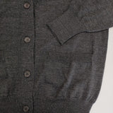 MARGARET HOWELL FINE WOOL 578-3264003 ウールニット カーディガン 23AW チャコールグレー レディース マーガレットハウエル【中古】5-0915T∞