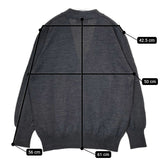 MARGARET HOWELL FINE WOOL 578-3264003 ウールニット カーディガン 23AW チャコールグレー レディース マーガレットハウエル【中古】5-0915T∞