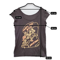 45R/45rpm カウボーイ アリゾナ ノースリーブ Ｔシャツ カットソー グレー レディース フォーティーファイブアールピーエム【中古】5-0521S∞