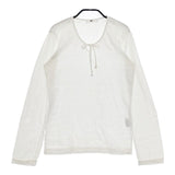 45R/45rpm コットン 長袖Ｔシャツ カットソー ロンＴ ホワイト レディース フォーティーファイブアールピーエム【中古】5-0324M∞