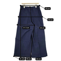 45R/45rpm モールストレッチワイドPANTS 定価26400円 パンツ ネイビー レディース フォーティーファイブアールピーエム【中古】5-1009T∞