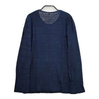45R/45rpm インディゴ ハーフボタン 長袖Ｔシャツ カットソー ロンＴ ネイビー レディース フォーティーファイブアールピーエム【中古】5-0324M∞