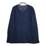 45R/45rpm インディゴ ハーフボタン 長袖Ｔシャツ カットソー ロンＴ ネイビー レディース フォーティーファイブアールピーエム【中古】5-0324M∞