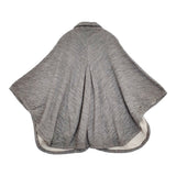 45R/45rpm ふわふわ裏毛ポンチョ 定価30800円 ポンチョ グレー レディース フォーティーファイブアールピーエム【中古】5-1022T♪