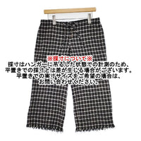 45R/45rpm ウール チェック クロップド パンツ ブラック ホワイト レディース フォーティーファイブアールピーエム【中古】5-1009T∞
