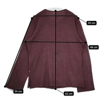 45R/45rpm ウール ニット カーディガン ワインレッド レディース フォーティーファイブアールピーエム【中古】5-1009T∞