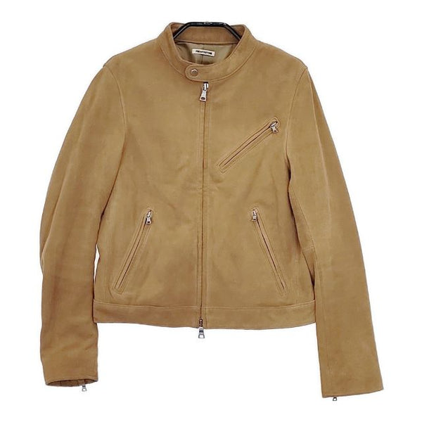 FREAK'S STORE 163-3519 スウェード やぎ革 レザー ライダース ジャケット ブルゾン ベージュ レディース フリークスストア【中古】5-0906T∞