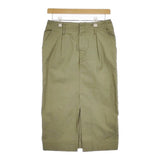 GALLARDAGALANTE 製品洗い コットン ロングスカート カーキ レディース ガリャルダガランテ【中古】5-0416M∞