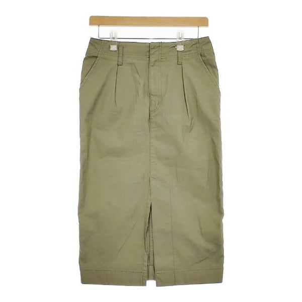 GALLARDAGALANTE 製品洗い コットン ロングスカート カーキ レディース ガリャルダガランテ【中古】5-0416M∞