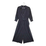 IENA トリアセテートポリエステル オーバーオール オールインワン ツナギ ネイビー レディース イエナ【中古】5-0416M∞