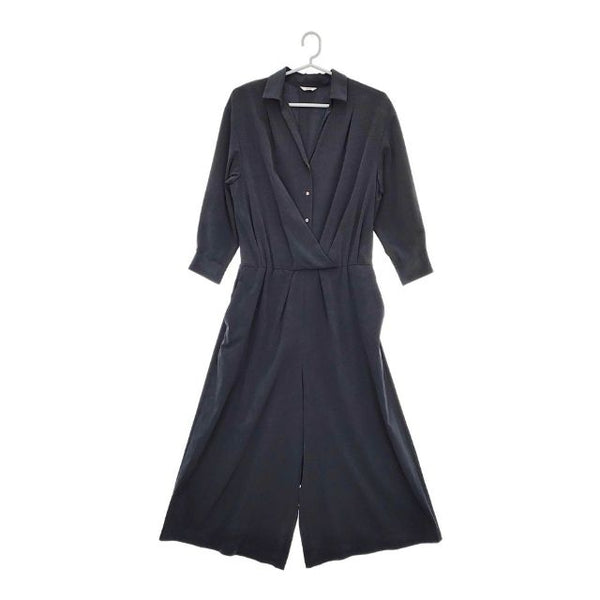 IENA トリアセテートポリエステル オーバーオール オールインワン ツナギ ネイビー レディース イエナ【中古】5-0416M∞
