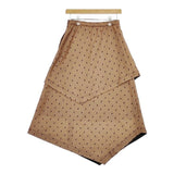 AMERI NDRESSED MONOGRAM HEM DESIGN SKIRT ロングスカート キャメル レディース アメリ【中古】5-0416M∞