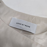 adam et Rope レザーライクタフタジレ ノースリーブジャケット ベルト付き ベスト ベージュ レディース アダムエロペ【中古】5-0416M∞