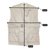 adam et Rope レザーライクタフタジレ ノースリーブジャケット ベルト付き ベスト ベージュ レディース アダムエロペ【中古】5-0416M∞