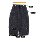 patterntorso ポリエステル 総柄 サルエルパンツ ブラック グレー レディース パターントルソ【中古】5-0416G∞
