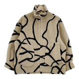 Ameri VINTAGE 2WAY REVERSIBLE BOA JACKET サイズF ブルゾン ベージュ ブラウン レディース アメリヴィンテージ【中古】5-1030A◎