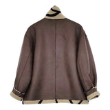 Ameri VINTAGE 2WAY REVERSIBLE BOA JACKET サイズF ブルゾン ベージュ ブラウン レディース アメリヴィンテージ【中古】5-1030A◎