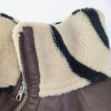 Ameri VINTAGE 2WAY REVERSIBLE BOA JACKET サイズF ブルゾン ベージュ ブラウン レディース アメリヴィンテージ【中古】5-1030A◎